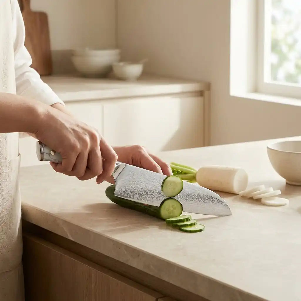 Couteau Santoku Shiro