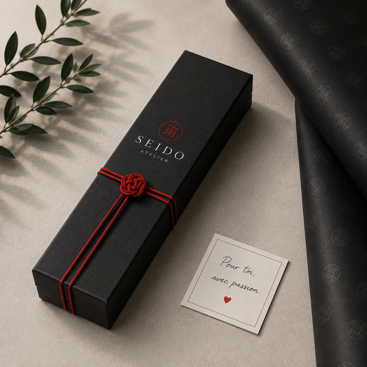 Prêt à offrir : emballage cadeau + carte personnalisée.