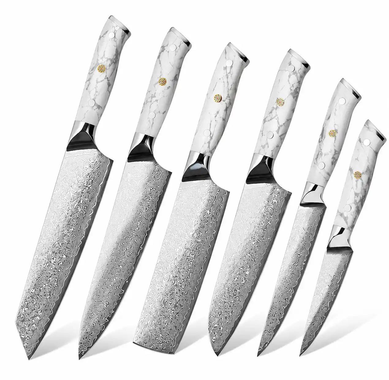 Set de 6 couteaux japonais - Collection Shiro