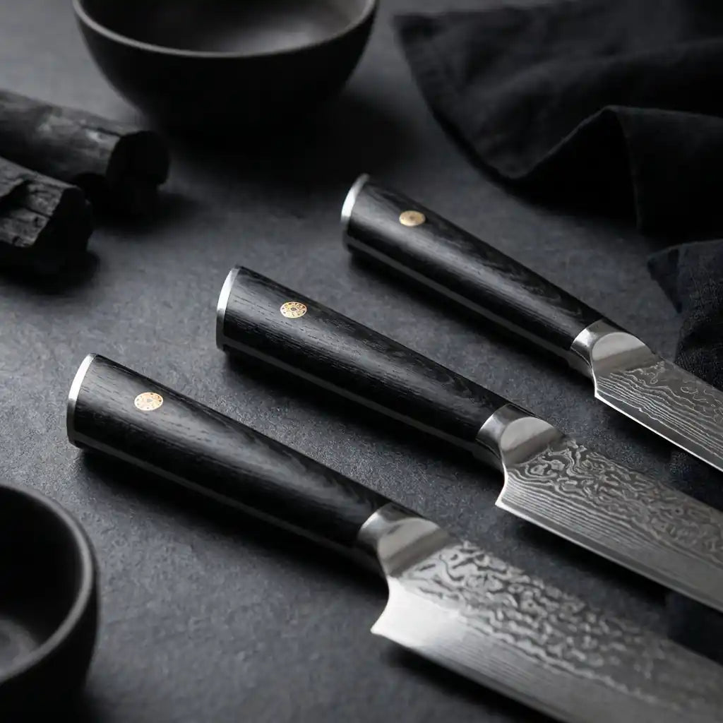 Set de 3 couteaux japonais - Collection Kuro