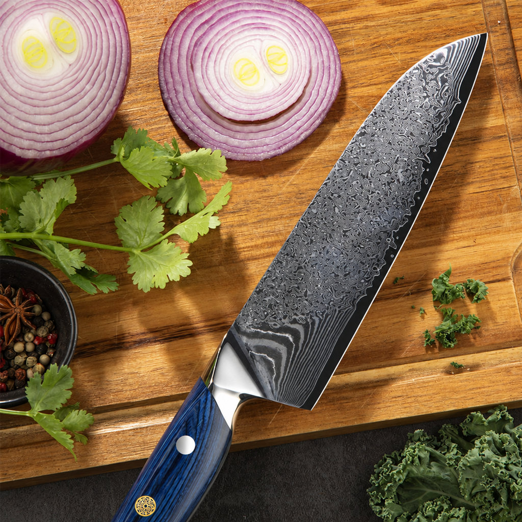 Set japonais Aoi — 5 couteaux — couteau de chef en situation