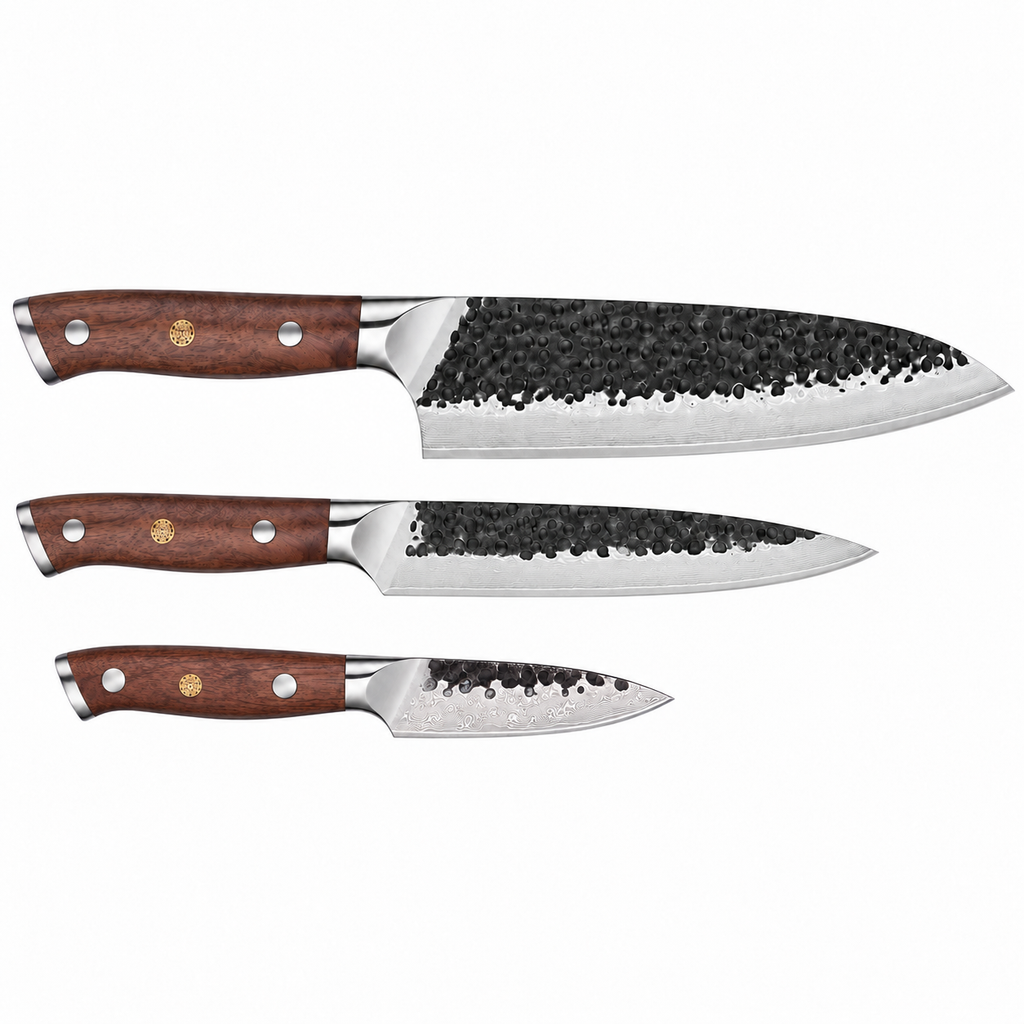 Set japonais Kage — 3 couteaux — vue d’ensemble