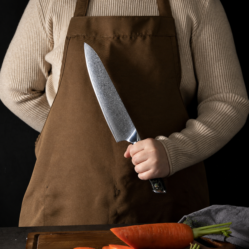 Couteau de chef Kin en cuisine