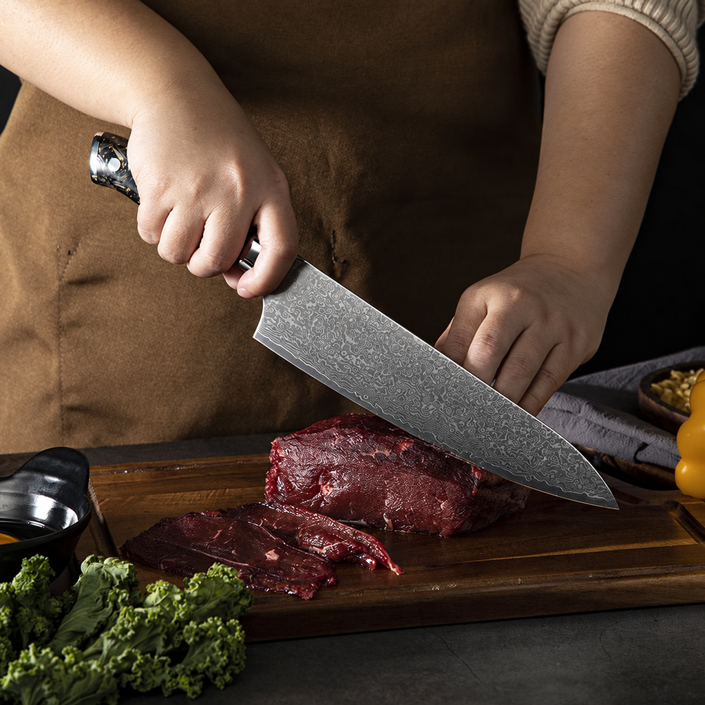 Couteau de chef Kin en cuisine