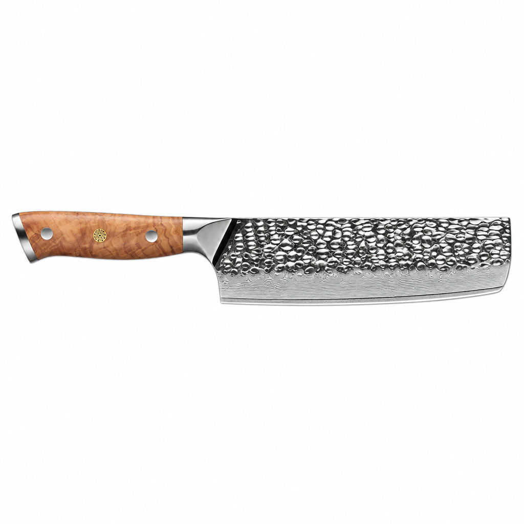 Couteau Nakiri Kohaku — vue horizontale sur fond blanc