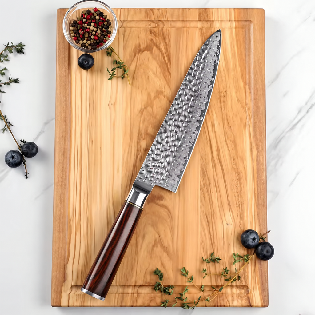 Couteau de chef Mori — ambiance retour