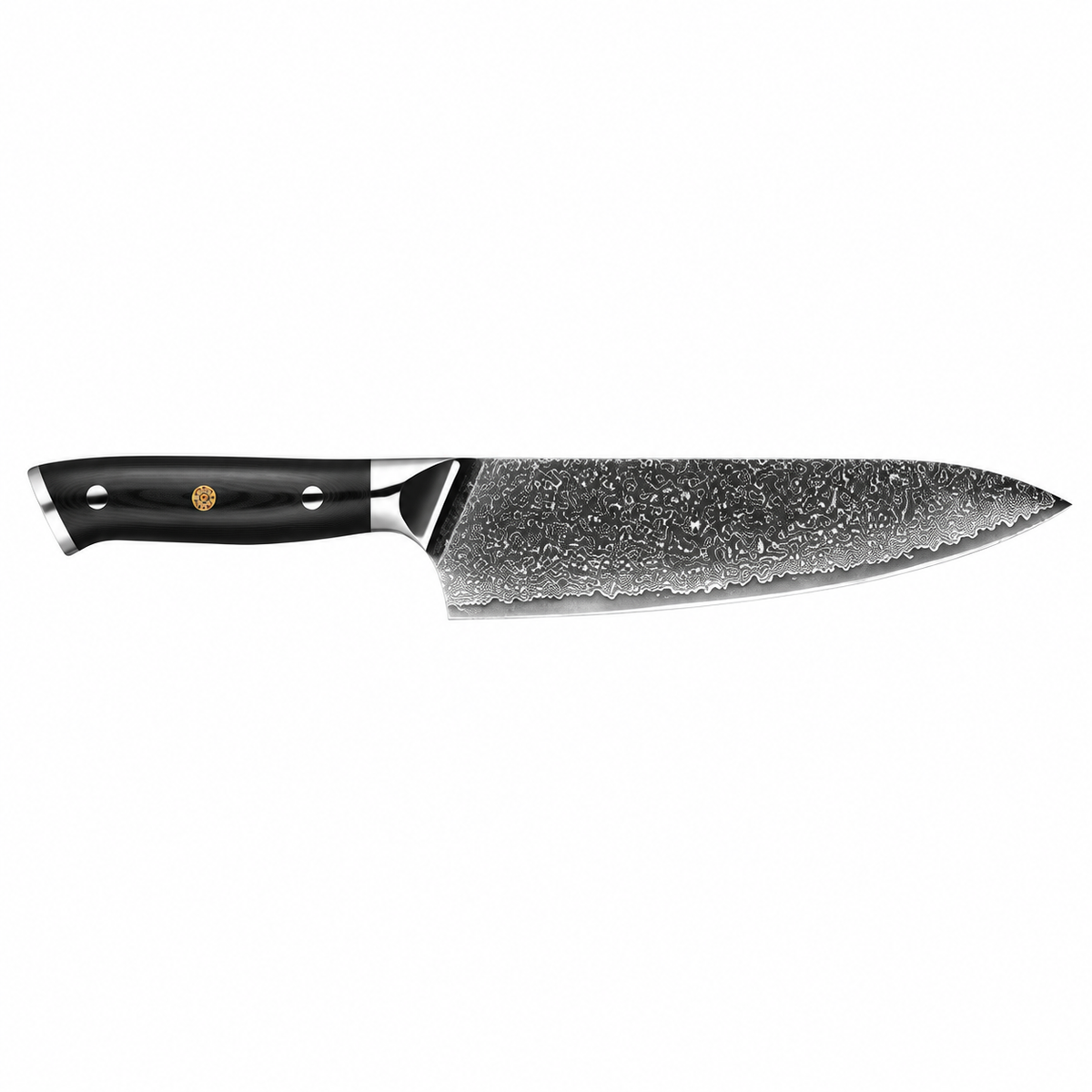 Set japonais Naoki — 5 couteaux — vue du couteau chef sur fond blanc