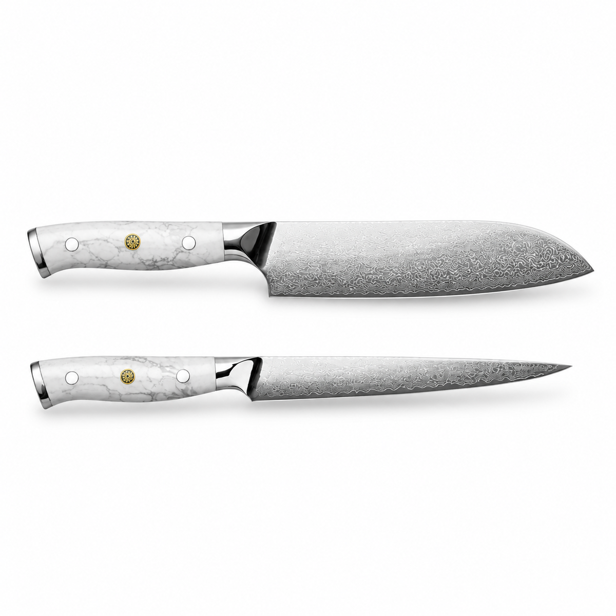 Set japonais Shiro — 2 couteaux — vue horizontale