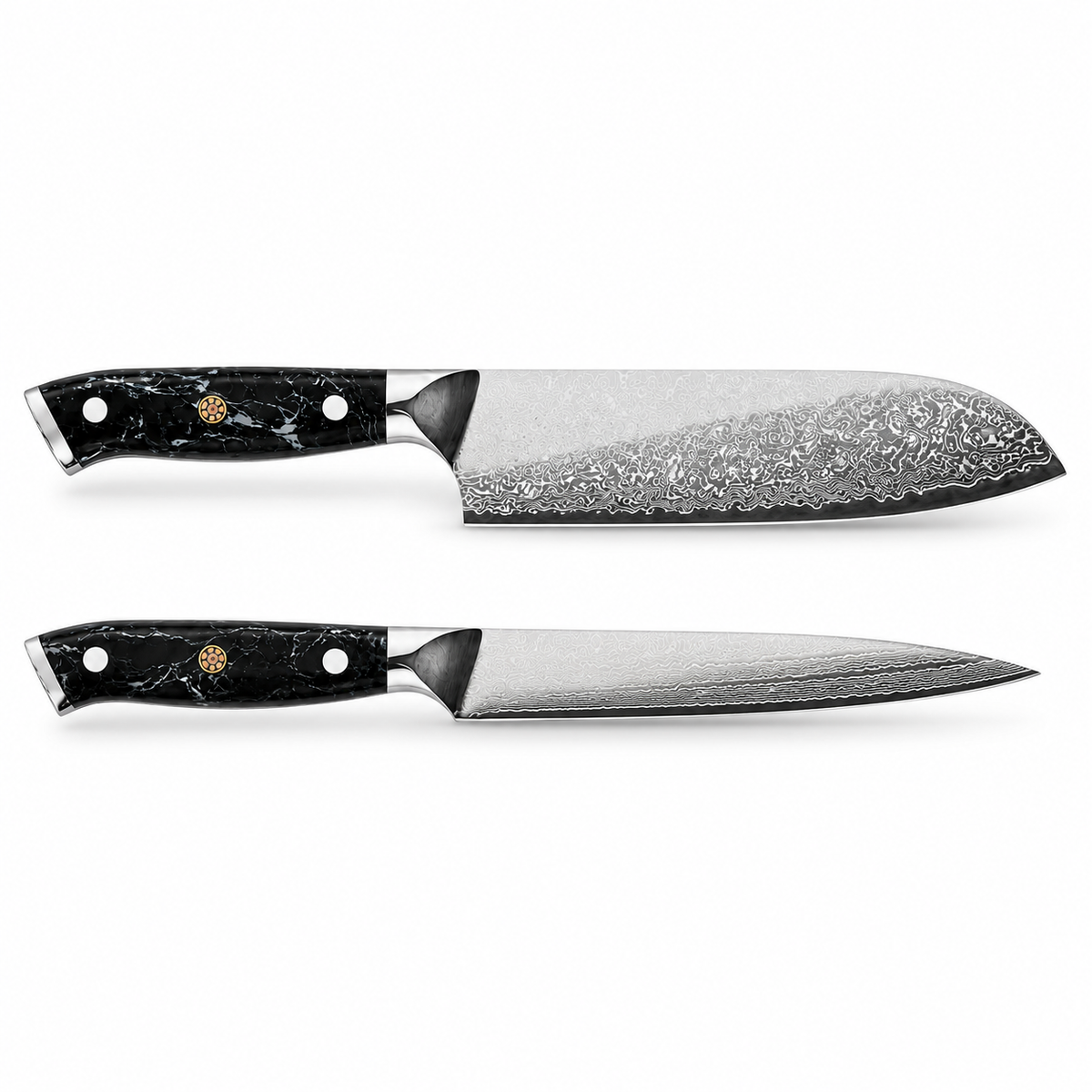 Set japonais Nova Santoku — 2 couteaux — vue horizontale