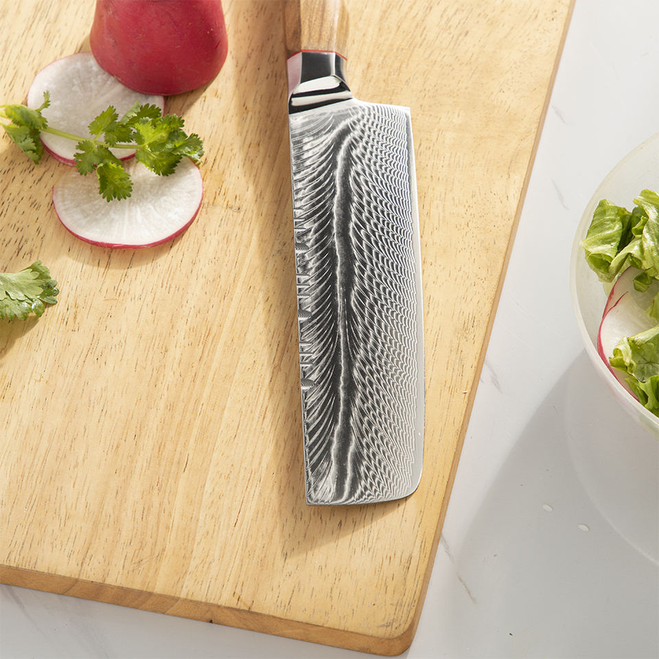 Couteau Nakiri Tsuru — vue en cuisine