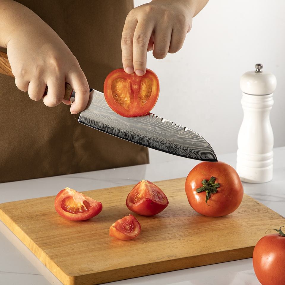 Couteau Santoku Tsuru — vue en cuisine